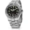 Męski srebrny zegarek NTH Watches ze stalowym paskiem Amphion Commando No Date - Black Automatic 40MM