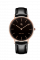 Reloj dorado para mujer Paul Rich con correa de cuero genuino Monaco Black Gold - Black Leather