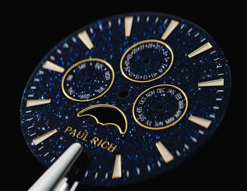 Relógio Paul Rich ouro para homem com bracelete em aço Star Dust II Moonphase - Gold 43MM