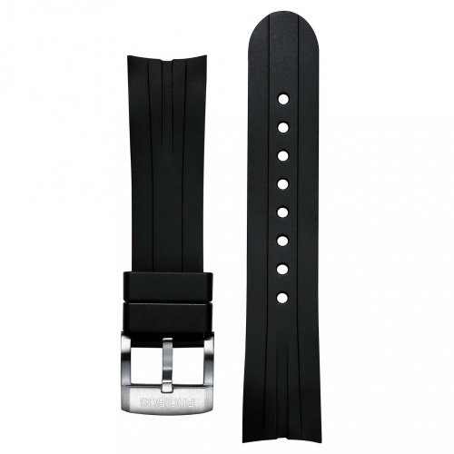 Herrenuhr aus Silber Phoibos Watches mit Ledergürtel Great Wall 300M - Orange Automatic 42MM Limited Edition