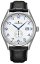 Men's silver Delbana Watch with leather strap Fiorentino White / Black 42MM