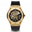 Men's gold Ralph Christian watch with a rubber band Prague Skeleton Deluxe - Gold Automatic 44MM