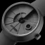 Montre 22Designstudio Watches pour hommes en noir avec élastique 4D Concrete Shadow 44MM