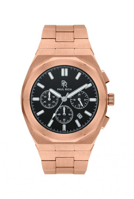 Paul Rich rosegold men's watch with a steel strap Motorsport - Rose Gold Steel 45MM