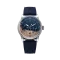 Stříbrné pánské hodinky Praesidus s gumovým páskem UTAH Beach A-11 - Ocean Blue 38MM Automatic