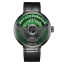 Zwart herenhorloge van OLTO-8 met leren riem INFINITY-I RPM-Style Black / Green 46MM Automatic