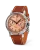 Relógio Undone Watches prata para homem com pulseira de couro Vintage Salmon 40MM