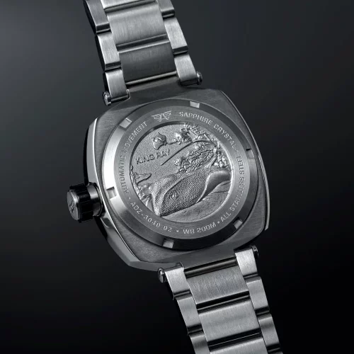 Herrenuhr aus Silber Audaz Watches mit Stahlband King Ray ADZ-3040-01 - Automatic 42MM