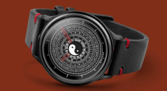 Muški crni sat Undone Watches s gumicom Zen Cartograph Black 40MM