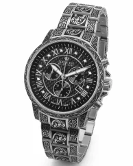 Relógio Louis XVI de prata para homem com pulseira de aço Palais Royale With Diamond 1722 - Silver 43MM
