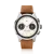 Reloj About Vintage plateado para hombre con cinturón de cuero genuino 1934 Telechron / White Black 42 MM