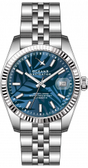 Stříbrné pánské hodinky Ocean X s ocelovým páskem NAVIGATOR NVS322 - Silver Automatic 39MM
