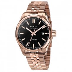 Złoty męski zegarek Epos ze stalowym paskiem Passion 3501.132.24.15.34 41MM Automatic