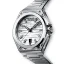 Men's silver Bomberg Watch with steel strap EDGE WHITE 43MM Automatic
