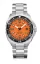 Stříbrné pánské hodinky Delma s ocelovým páskem Shell Star Titanium Silver / Orange 41MM Automatic