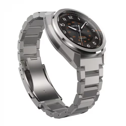 Relógio Circula Watches prata para homens com pulseira de aço ProTrail - Black 40MM Automatic