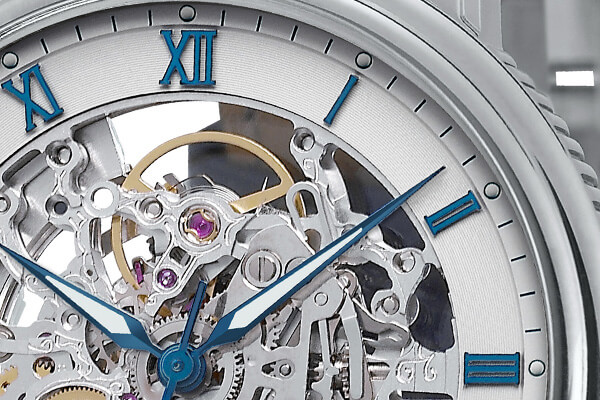 Stříbrné pánské hodinky Epos s koženým páskem Emotion 3390.155.20.20.25 41MM Automatic