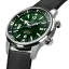 Relógio Milus Watches prata para homens com pulseira de borracha Archimèdes by Milus Wild Green 41MM Automatic