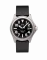 Herrenuhr aus Silber Momentum Watches mit Gummiband Atlas Eclipse Solar Black Goma Rubber 38MM