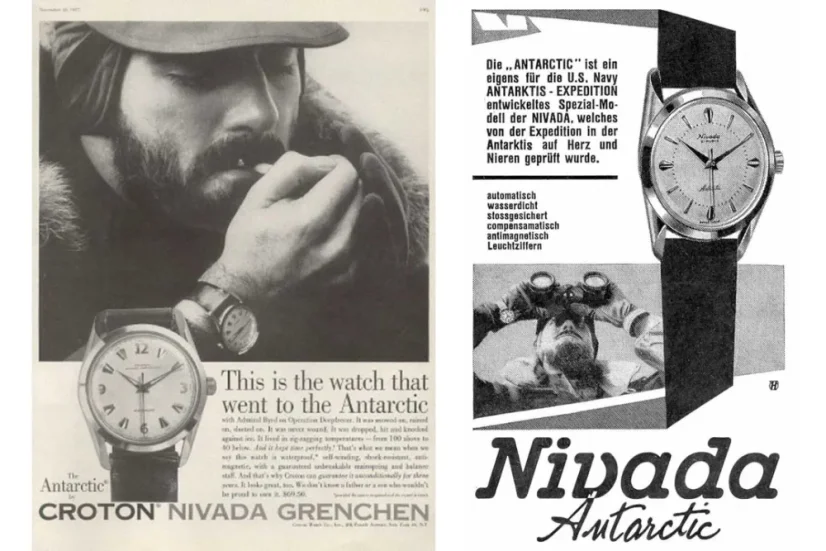 Orologio da uomo Nivada Grenchen in colore argento con cinturino in pelle Antarctic 35015M15 35MM