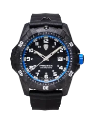 Čierne pánske hodinky ProTek Watches s gumovým pásikom Dive Series 1003 42MM