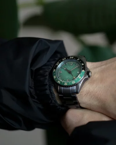 Montre Out Of Order Watches pour homme de couleur argent avec bracelet en acier Trecento Green 40MM Automatic