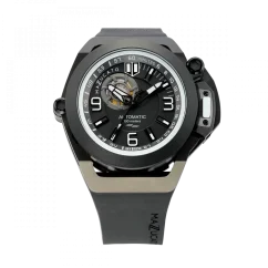 Men's Mazzucato black watch with rubber strap RIM Scuba Black - 48MM Automatic