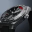 Strieborné pánske hodinky Paul Rich s gumovým pásikom Aquacarbon Pro Horizon Blue - Aventurine 43MM