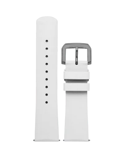 Reloj Undone Watches plata para hombre con banda de goma Aquadeep - Signal White 43MM Automatic