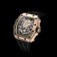 Tsar Bomba Watch kultainen miesten kello kuminauhalla TB8208A - Gold / Black Automatic 43,5MM