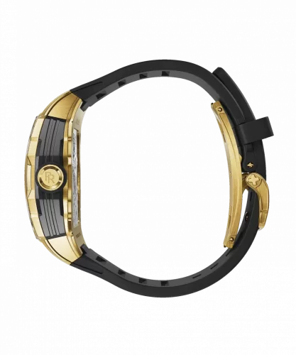 Herrenuhr in Gold Paul Rich Watch mit Gummiband Frosted Astro Day & Date Mason - Gold 42,5MM
