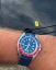 Men's silver Momentum Watch with rubber strap Sea Quartz GMT Pepsi - Blue Tropic FKM Rubber 42MM
