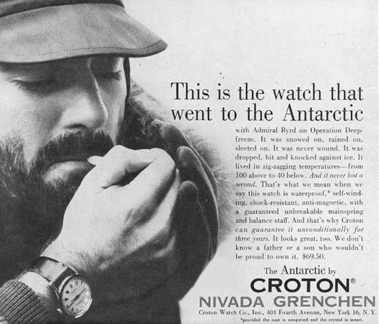 Montre Nivada Grenchen pour homme en couleur argent avec bracelet en cuir Super Antarctic 32025A17 38MM Automatic