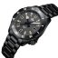 Černé pánské hodinky Phoibos Watches s ocelovým páskem Apollo PY056DX - Automatic 39MM