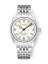 Stříbrné pánské hodinky Nivada Grenchen s ocelovým páskem Super Antarctic White 3.6.9 Cream 32066A04 38MM Automatic