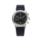 Zilverkleurig herenhorloge van Praesidus met leren band PAC-76 Black Leather 38MM