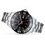 Strieborné pánske hodinky Davosa s oceľovým pásikom Nautic Star - Silver/Red 43,5MM