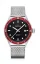 Stříbrné pánské hodinky Delma s ocelovým páskem Cayman Silver / Black Red 42MM Automatic