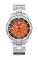 Zilverkleurig herenhorloge van Delma Watches met stalen riem band Quattro Silver / Orange 44MM Automatic