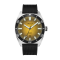 Zilverkleurig herenhorloge van Circula Watches met een rubberen band  AquaSport II - Gelb 40MM Automatic