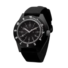 Muški crni sat Marathon Watches s najlonskim pojasom  Black Pilot's Navigator 41MM