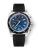 Men's silver Nivada Grenchen watch with leather strap CHRONOSPORT Blue 77003A17 38MM Automatic