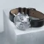 Strieborné pánske hodinky Henryarcher Watches s koženým pásikom Kvantum - Matriks Nero 41MM