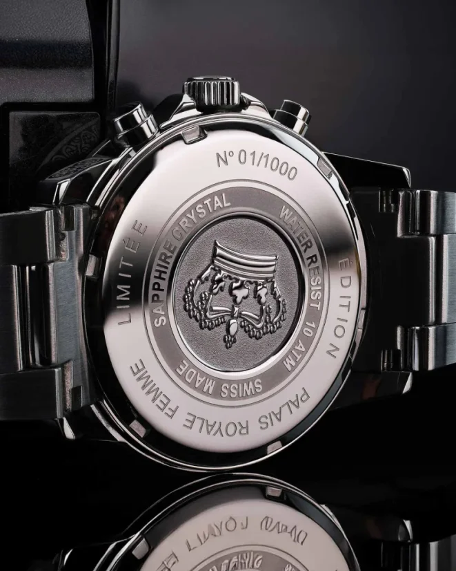 Stříbrné dámské hodinky Louis XVI s ocelovým páskem Palais Royale Woman With Diamond 6023 - Silver 38MM