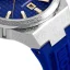 Reloj Bomberg Watches plata con banda de goma MAJESTIC BLUE 43MM Automatic