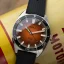 Montre Circula Watches pour homme de couleur argent avec bracelet en caoutchouc AquaSport II - Orange 40MM Automatic
