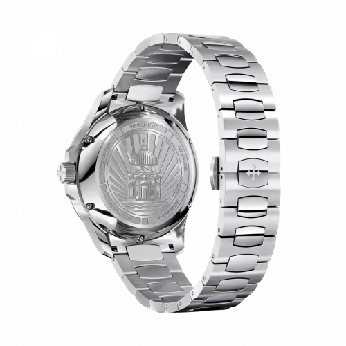 Męski srebrny zegarek Venezianico ze stalowym paskiem Redentore 1221502C 40MM
