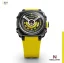 Zwart herenhorloge van Nsquare met rubberen band NSQUARE NICK II Black / Yellow 45MM Automatic