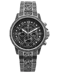 Relógio Louis XVI de prata para homem com pulseira de aço Palais Royale With Diamond 1722 - Silver 43MM