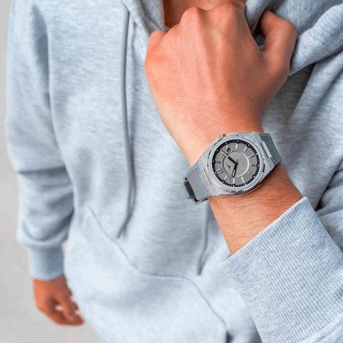Relógio Zinvo Watches masculino com cinto de aço Rival - Silver 44MM